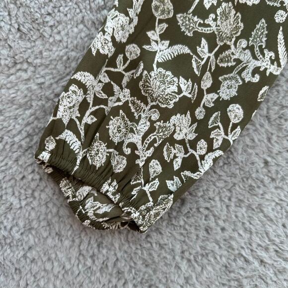 Pleione NOWT Women's Small Shoulder‎ Cut Out Blouse Dark Green Flowy - Picture 6 of 10